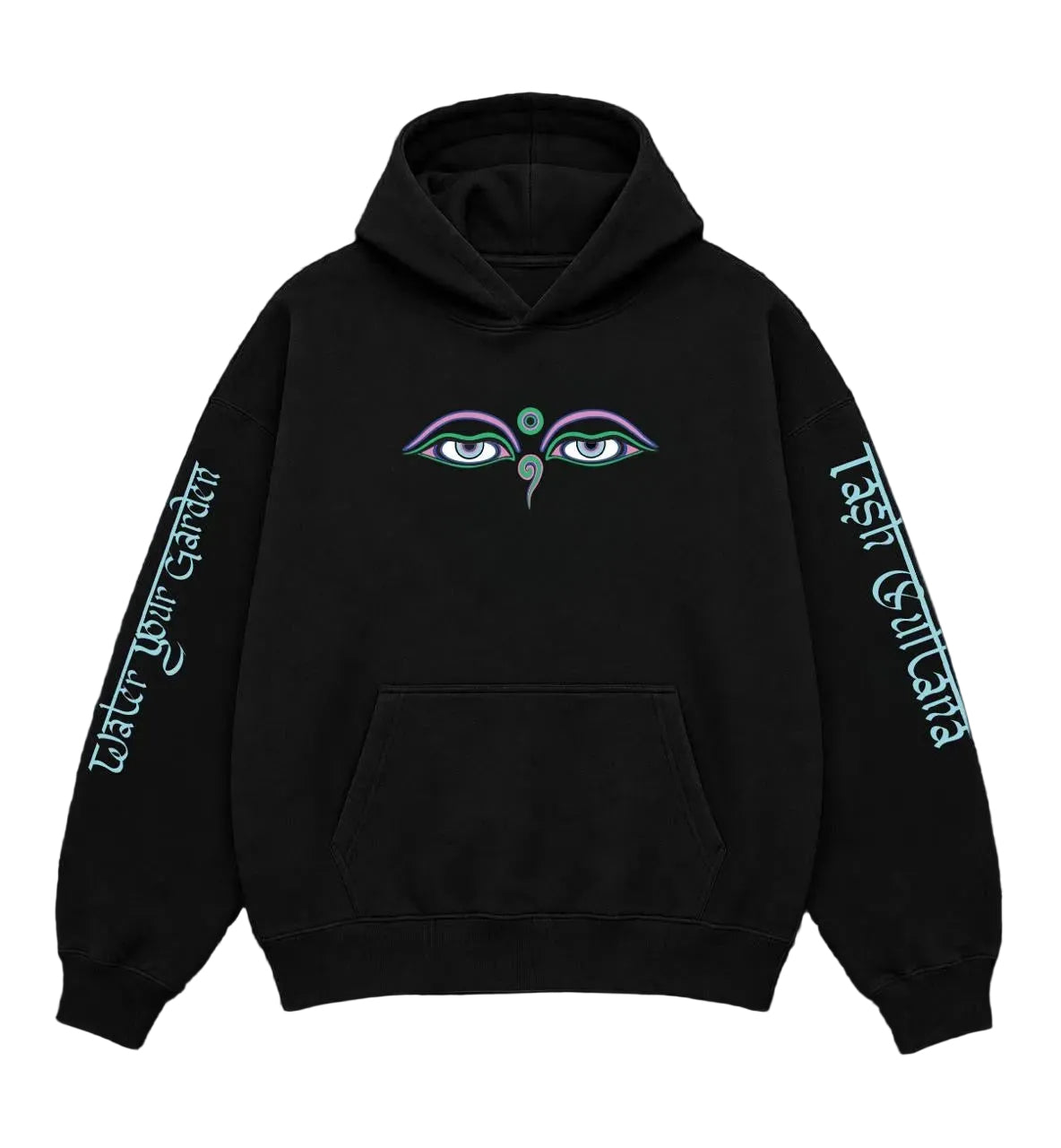 SANSKRIT EYES BLACK HOODIE