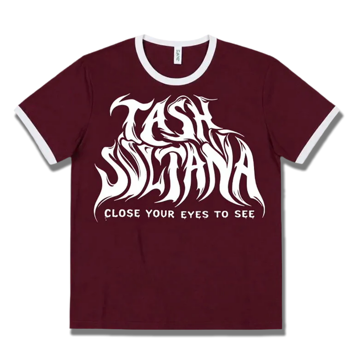 BURGANDY RINGER TEE