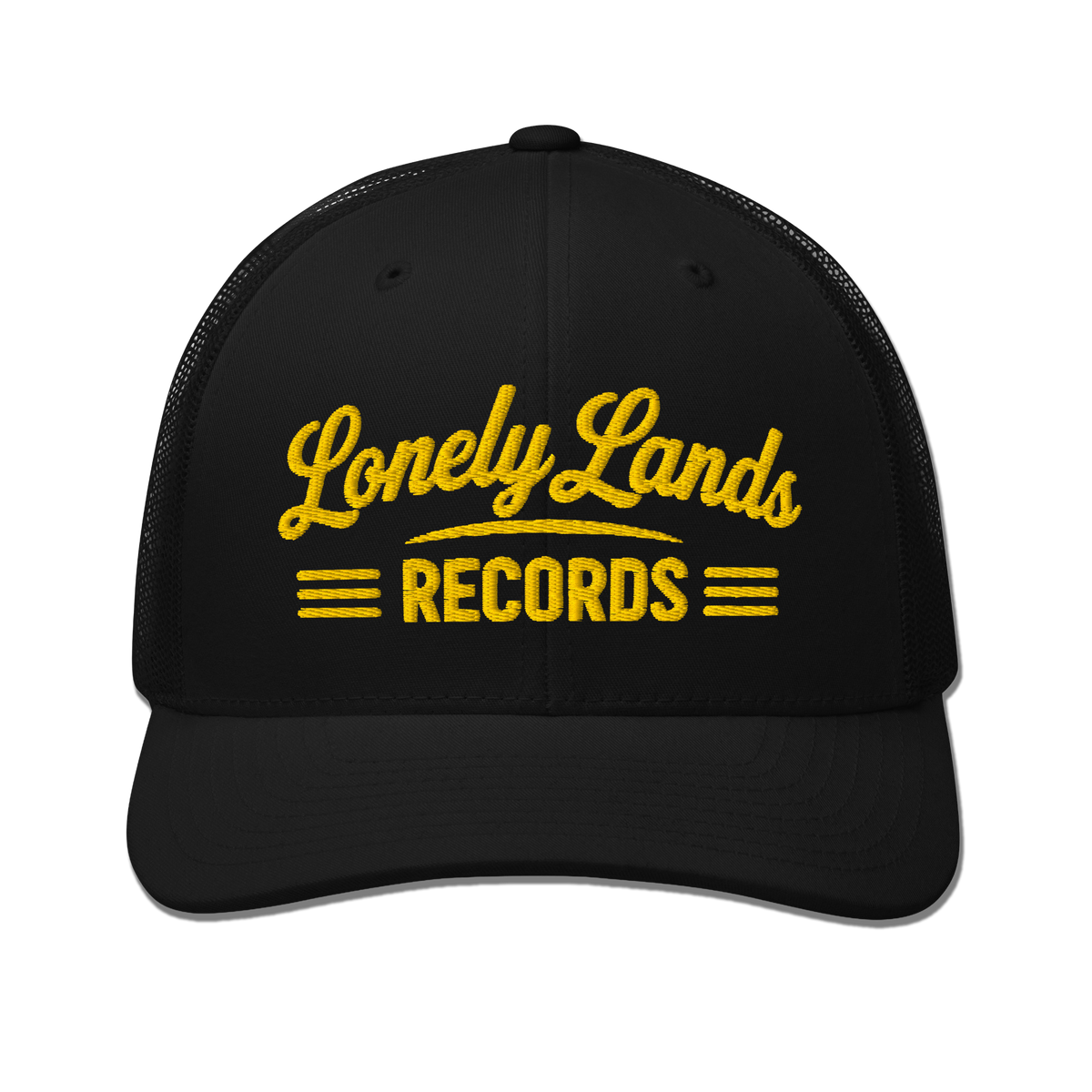 LONELY LANDS RECORDS EMBRIODED TRUCKER CAP
